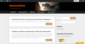 Science Files Blog The All New ScienceFiles – SciFi